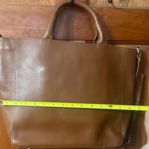 Build Your Zip Top Brown Leather Tote Bag