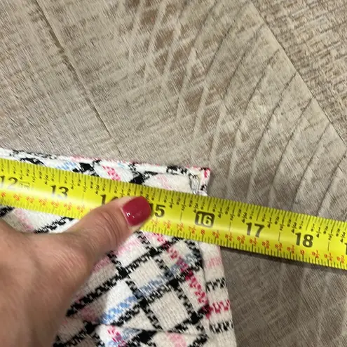 Karl Lagerfeld Paris Womens Mini Plaid Tweed Mini Skirt Size 8 EUC