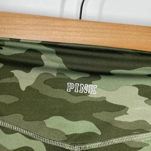 Victoria's Secret PINK Biker Shorts Women XS Green Camouflage Camo Ultimate Mesh