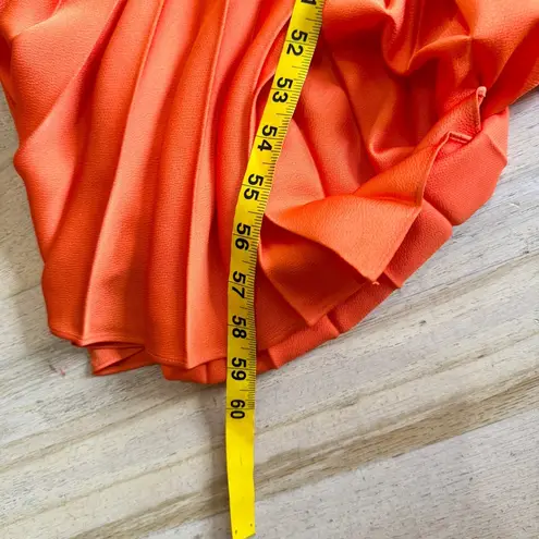 ALC Frank A.L.C. Delfina Plisse Satin Pleated Cutout Dress Citrus maxi dress NWT