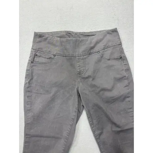 Jag jeans JAG Jeans Gray Size 8P High Rise Straight Crop Pull On Gray Denim Womens Petite
