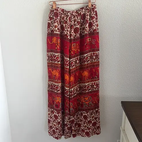 Raga  Boho Split Wide Leg Boho Elephant Camel Pants Festival Medium