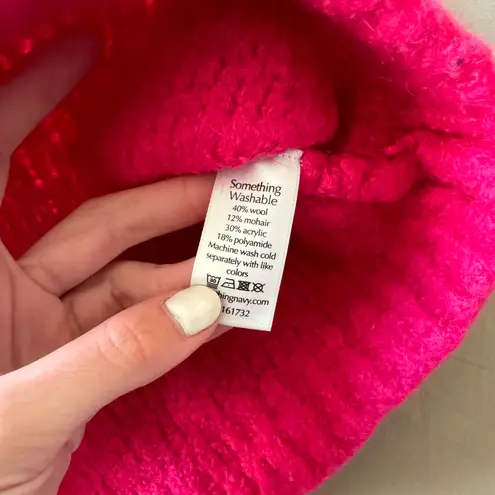 Something Navy Roll Neck Wool Sweater