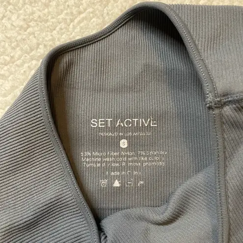 Set Active Slate One Shoulder Bra