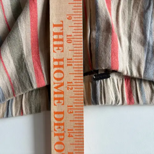 Free People  Striped Flare Pants Boho Casual Beachy Elastic‎ Waist Womens - Image 7