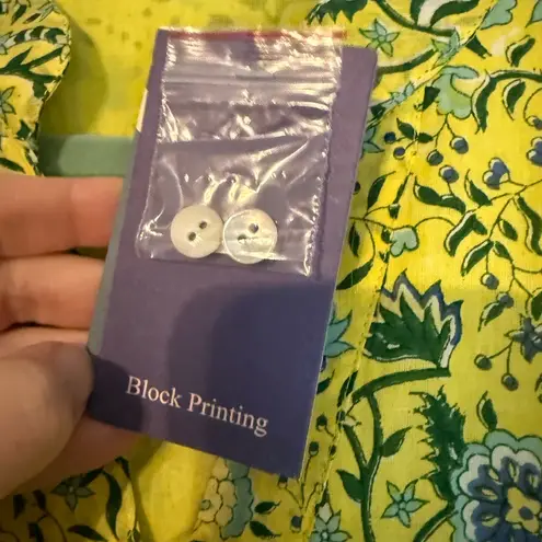 NWT Ro’s Garden Ines Dress Yellow Size M