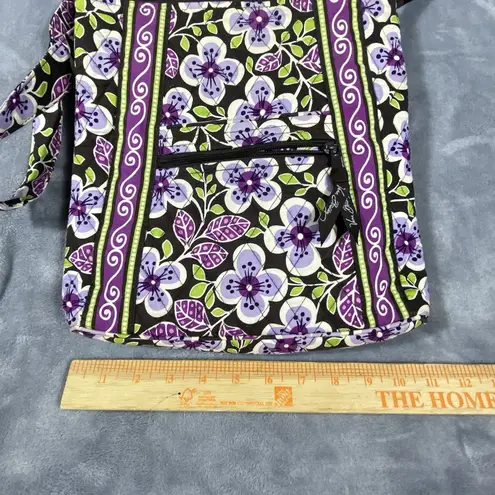Vera Bradley Plum Petals Quilted Hipster Crossbody Bag Adjustable Strap Clean