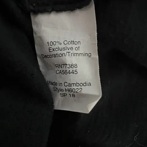 J Crew Blouse Womens Large Black Open Lace Sleeves Updated Basic Minimalist