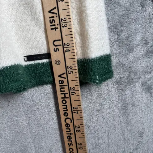 Peace Love World Peace Love World Sweater Happy Color Block Pullover Affirmation Green White XS