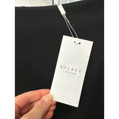 Solace London Darcy Black Cutout Long Sleeve Midi Dress NWT Size 6