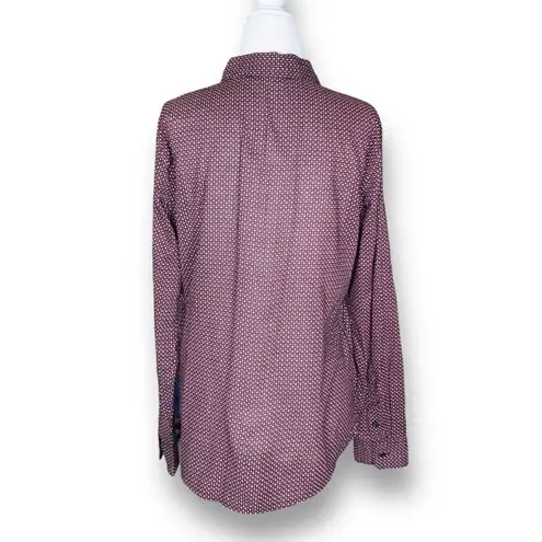 United Colors Of Benetton Benetton Shirt Black Red Long Sleeve Button Front Card Suits Novelty Print