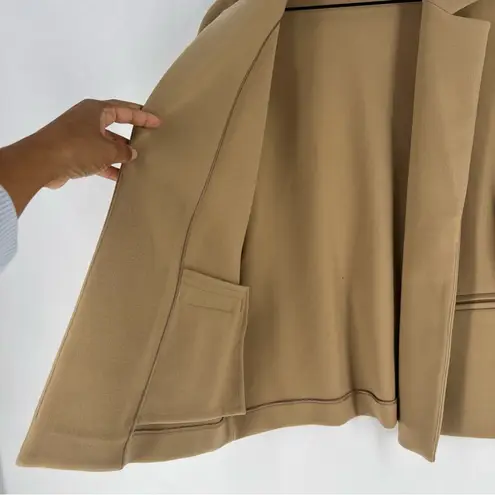 WORTH New York Camel Wool Blend Dolman Sleeve Open Front Blazer NWT Size XS Tan