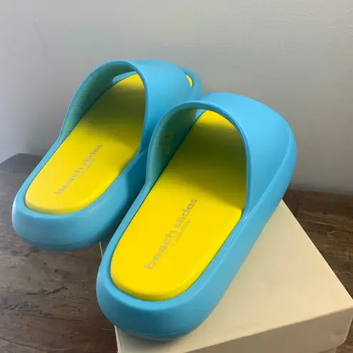 J/Slides SQUISH Turquoise/Yellow EVA size 10 Blue