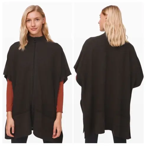 Lululemon  Call Me Cozy Wrap Sweater in Heathered Black Size OS - Image 2