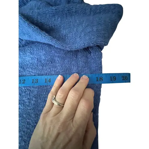 J.Crew Sweater Small Blue 100% Cotton V Neck Textured Knit Long Sleeve Casual