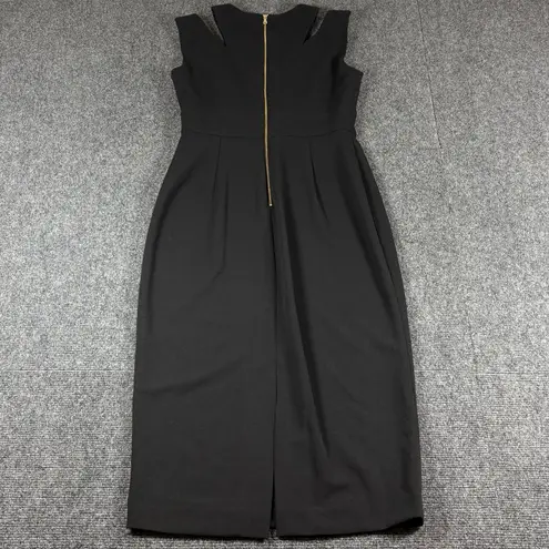 Calvin Klein  Women's Sleeveless Dress Black Back Zip Black Sz 2 Business Office‎