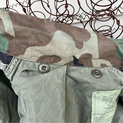 Vintage Old School Camo US Army Airborne Coat Cold Weather Field Medium Short