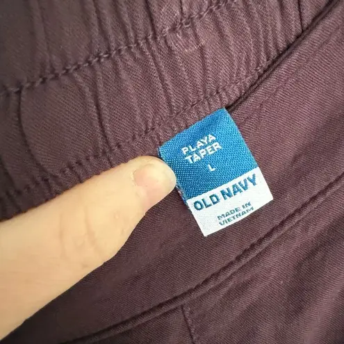 Old Navy  Women’s Large Maroon Playa Taper Pants - Image 2