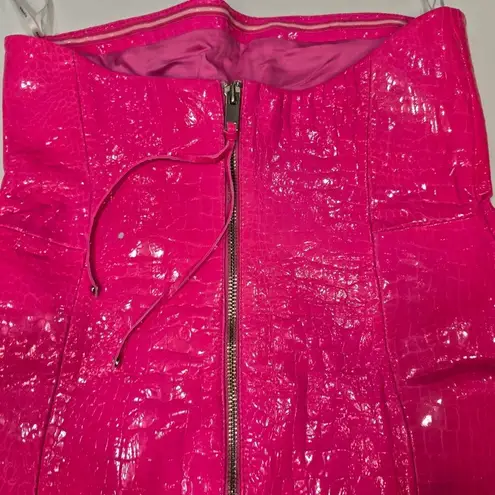 Retrofête Retrofete Kimora Leather Dress in Paradise Pink