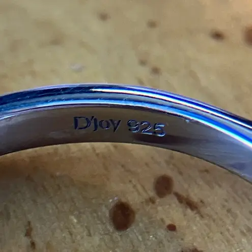 Teal Color Changing Fluorite Amethyst Art Deco Ring Size 8 Silver