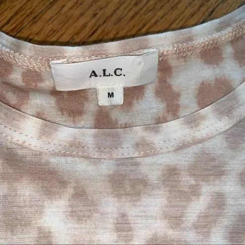 ALC Frank A.L.C. Leopard Print Bambina Cropped Tee Shirt Top size Medium