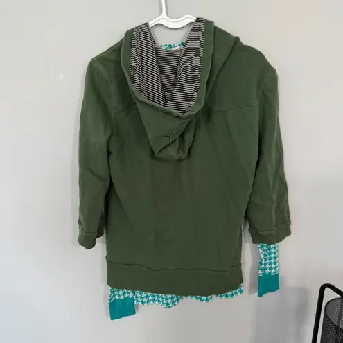 BKE Olive & Teal Utility Jacket w/ Hood & Long Sleeve Top Sizes Medium & Large