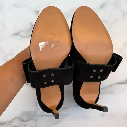 Valentino Garavani Valentino women’s black suede Mary Jane high heel bow pumps size 37 US 7