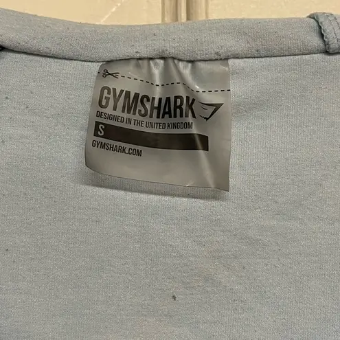 Gymshark  crop hoodie  light blue Athletic Athleisure Comfy Small activewear gym