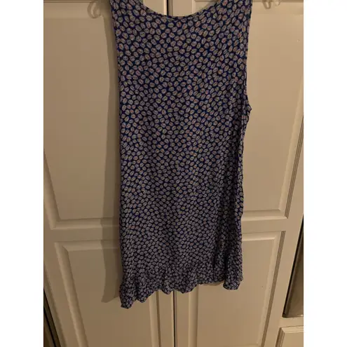 Cest La Vie Navy Daisy Print Sleeveless Mini Dress Size L Blue Size L