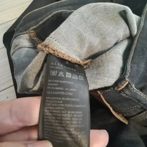 ALLSAINTS women's button most skinny button exposed stretch jeans size 28