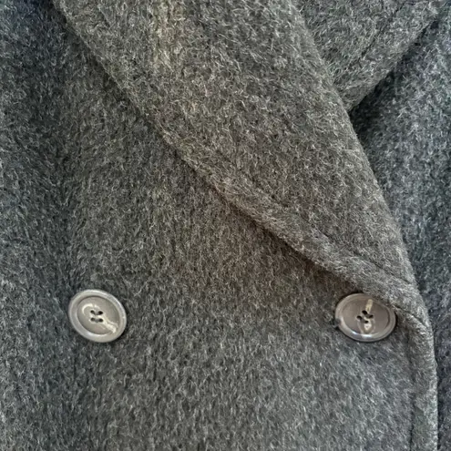 Vtg 50s Alpacuna Wool Coat Women's M Gray Double Breasted ILGWU Union Made USA Size M