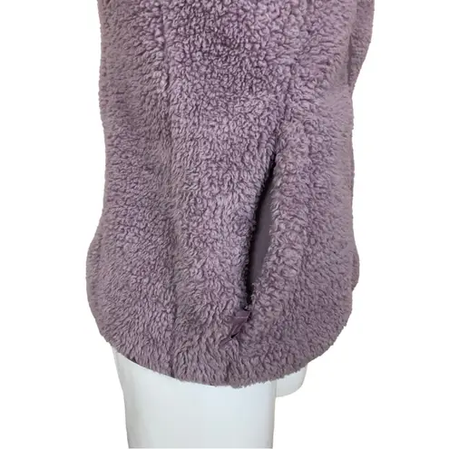 Free Country Purple Sherpa Zip Front Vest with Pockets Medium