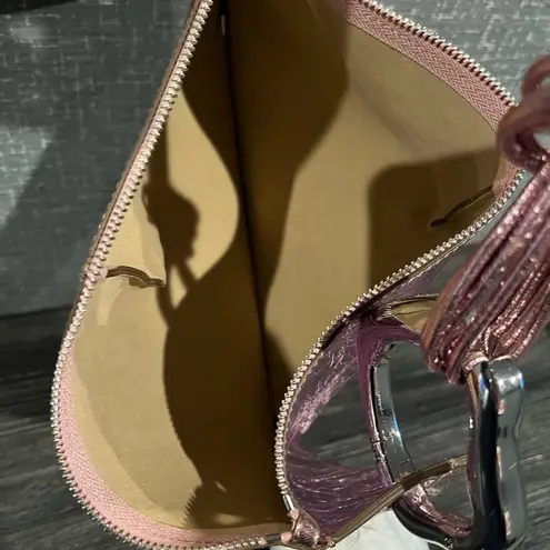 Cult Gaia NWOT Estrella metallic tote bag Cameo Pink