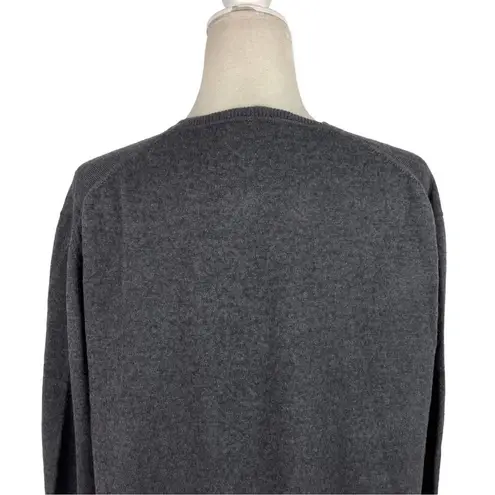Valentino Jeans Wool Blend V Neck Grandpa Pullover Sweater IT Size 56 Gray