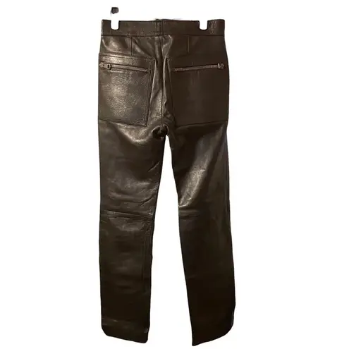 Gucci TOM FORD FOR  VINTAGE LEATHER ZIPPER LEG PANTS