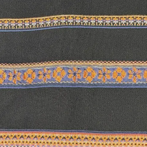 Peruvian Connection Knit Bodycon Dress Womens Medium Black Boho Whimsigoth