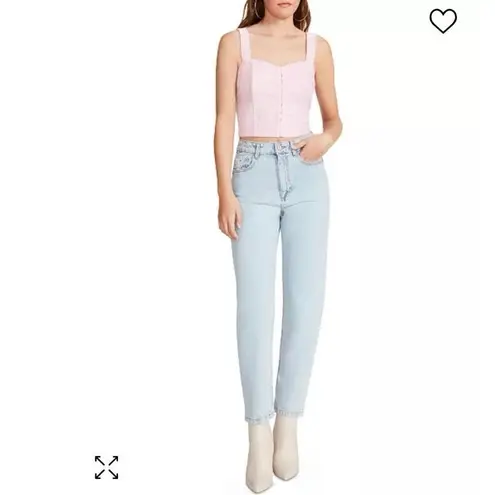 BB Dakota by Steve Madden NWT Bouclé Up Tweed Bustier Corset Crop Top Pink L Size L