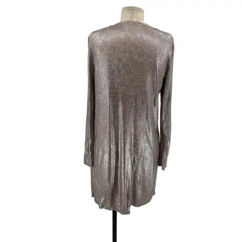 COS Metallic Knit Long Sleeve Sweater Dress Tunic Size Small