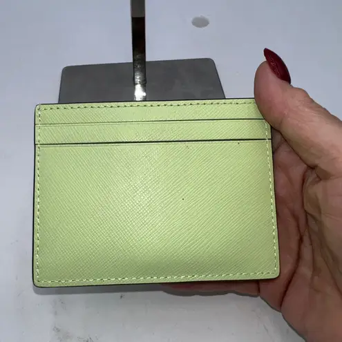 Kate Spade New York Card Holder Wallet Mint Green Saffiano Leather