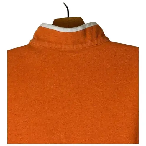 Peter Millar Sweatshirt Women Small Orange Cotton Full Zip Mock Neck Outdoor