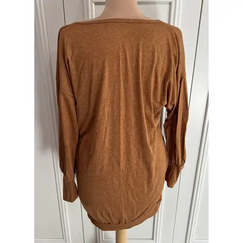 Zanzea Rust Brown Tunic Top Pockets Lagenlook Minimalist Boho Classic
