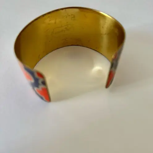 Mud Pie geometric orange and blue cuff bracelet