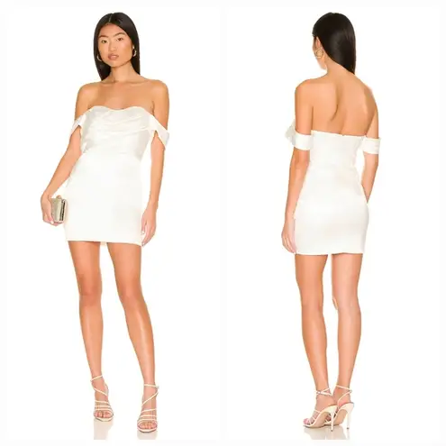 MORE TO COME Bella Off Shoulder Dress in White Size XS
