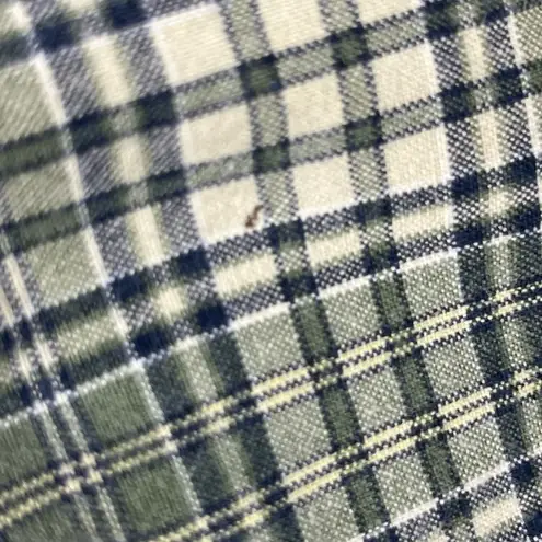 Krazy Kat FLANNEL BUTTON UP SHIRT 100% COTTON POCKETS WOMEN SZ S GREEN PREOWNED - Image 12