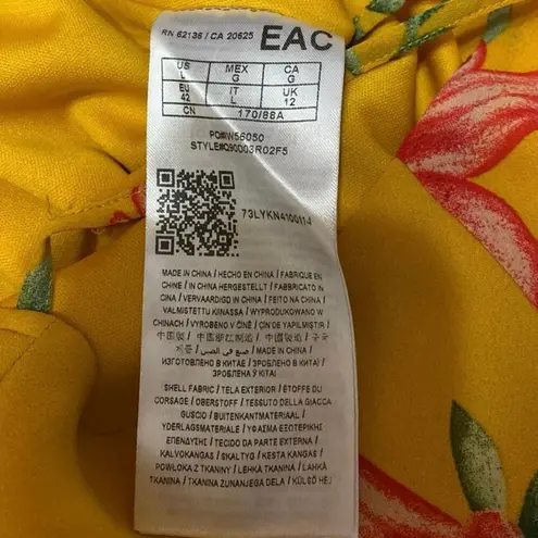 Guess  Yellow Floral Sleeveless Cami Camisole Tank Skort Skirt Romper Shorts L