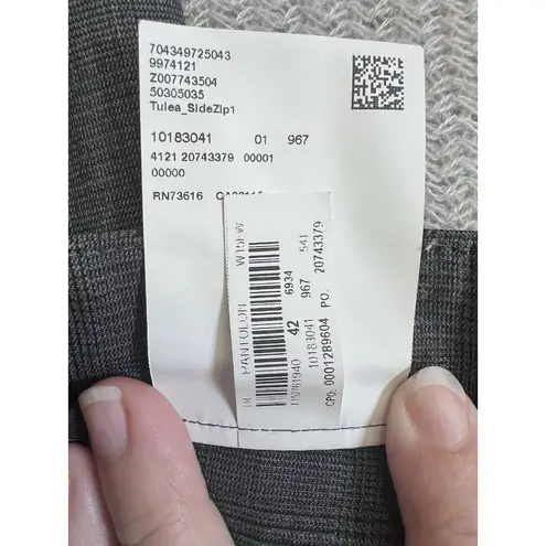 Hugo Boss Tulea Side Zip Trouser Pants Stretch Wool Gray Sz 10 $255 MSRP