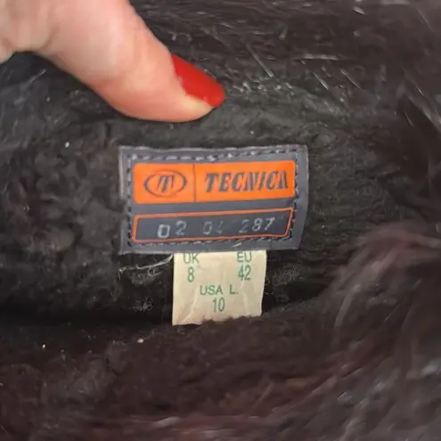 Tecnica Skandia Women's Black Fur Ski Boots Made in Italy size 10