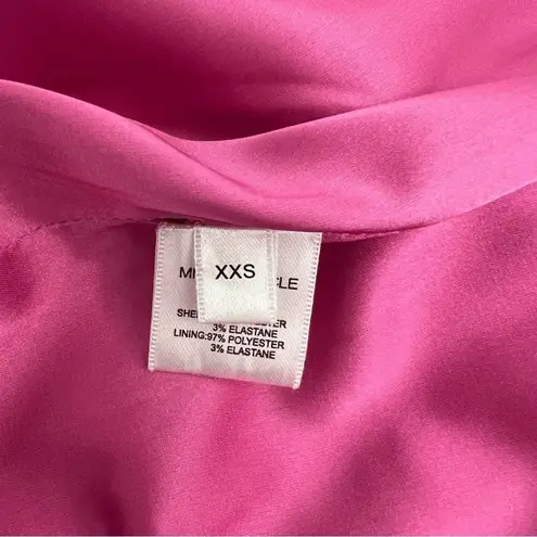 Miss Circle Madeline Fuchsia Feather Trim Blazer Dress Barbiecore Size XXS Pink