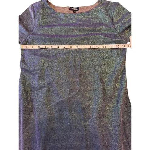 TILDON Sparkly Metallic Party Dress Lined and Long Sleeve Sz Med