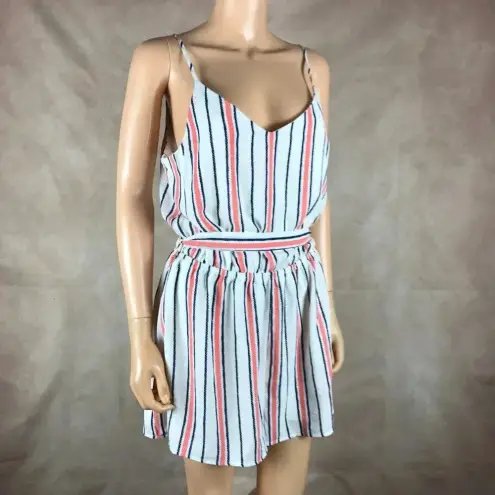 One Clothing Pastel Striped Romper NEW Large